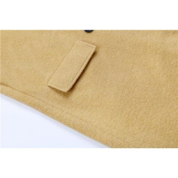 Women Oversized Long Winter Coats Warm Light Yellow - Picture 3 of 5